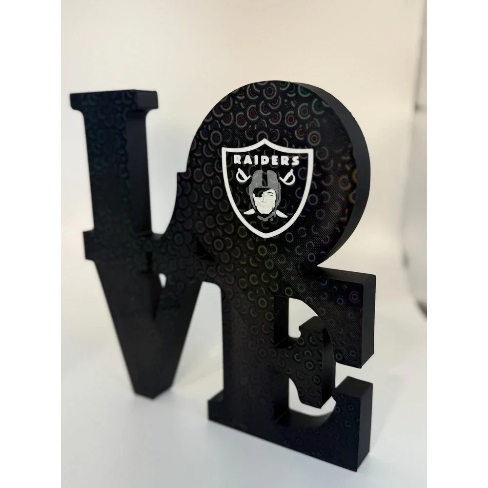 NFL Team LOVE Sign 3D Printed Football‎ Fan Decor  Custom Team Colors
